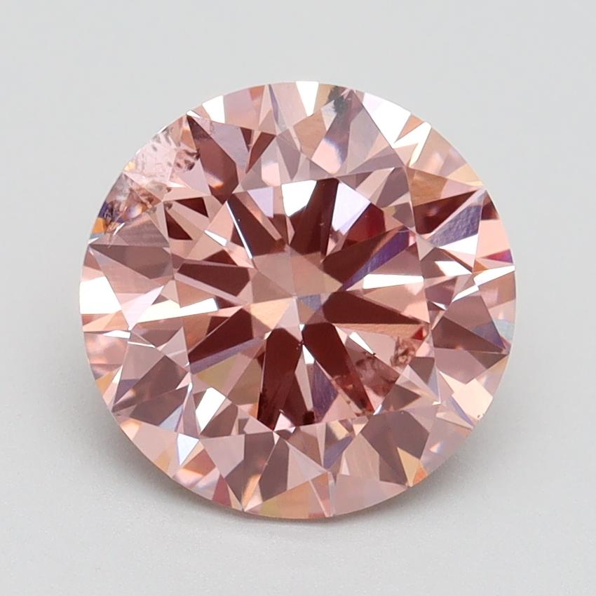 2.70 Ct. Fancy Intense Pink Round Lab Grown Diamond