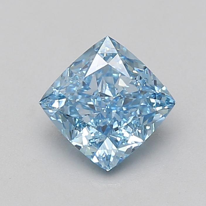1.55 Ct. Fancy Vivid Blue Cushion Lab Grown Diamond