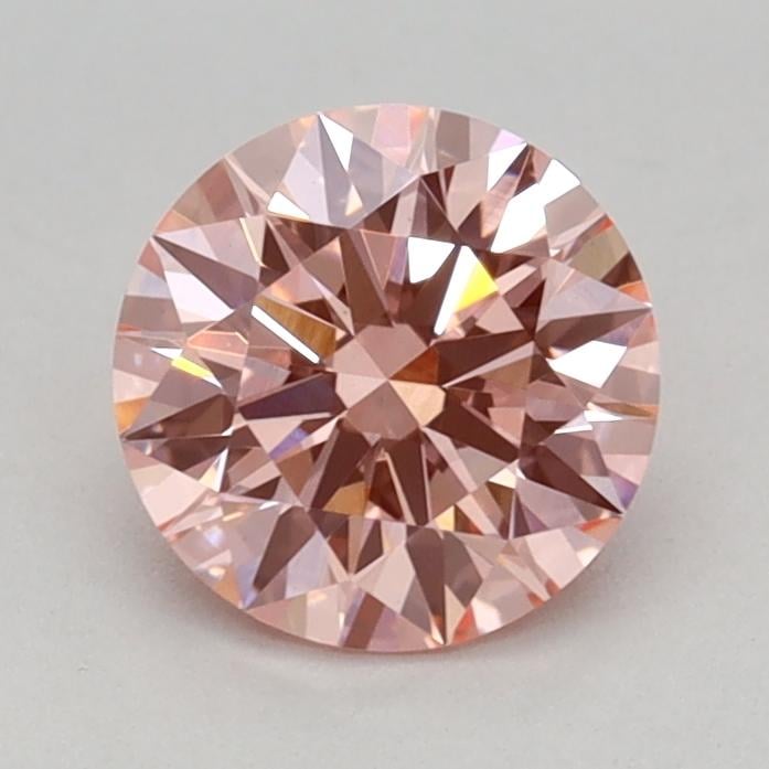 0.75 Ct. Fancy Vivid Pink Round Lab Grown Diamond