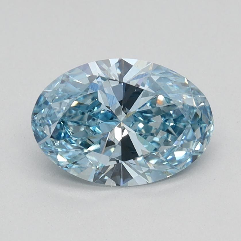 0.80 Ct. Fancy Vivid Blue Oval Lab Grown Diamond