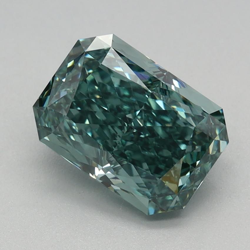 1.13 Ct. Fancy Vivid Green Radiant Lab Grown Diamond