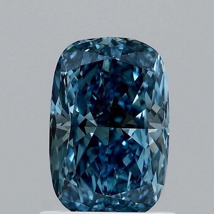 1.07 Ct. Fancy Vivid Blue Cushion Lab Grown Diamond