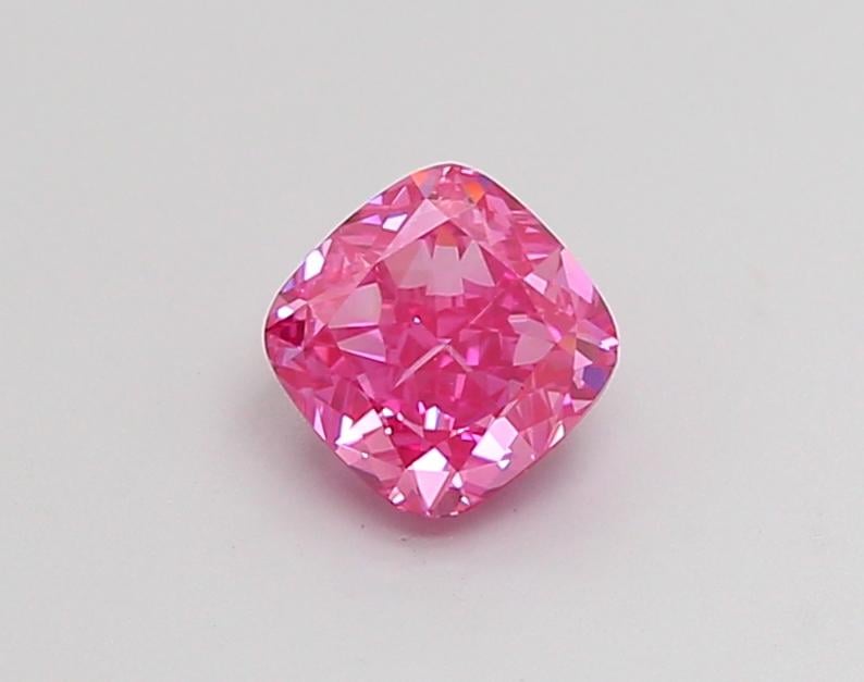 1.01 Ct. Fancy Vivid Pink Cushion Lab Grown Diamond