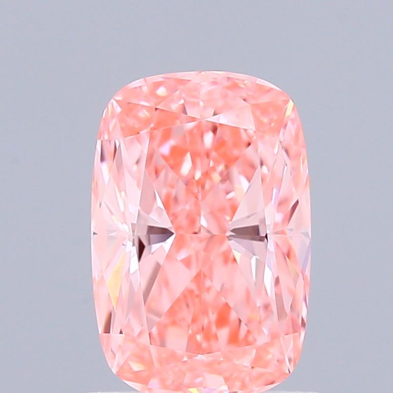 1.23 Ct. Fancy Vivid Pink Cushion Lab Grown Diamond
