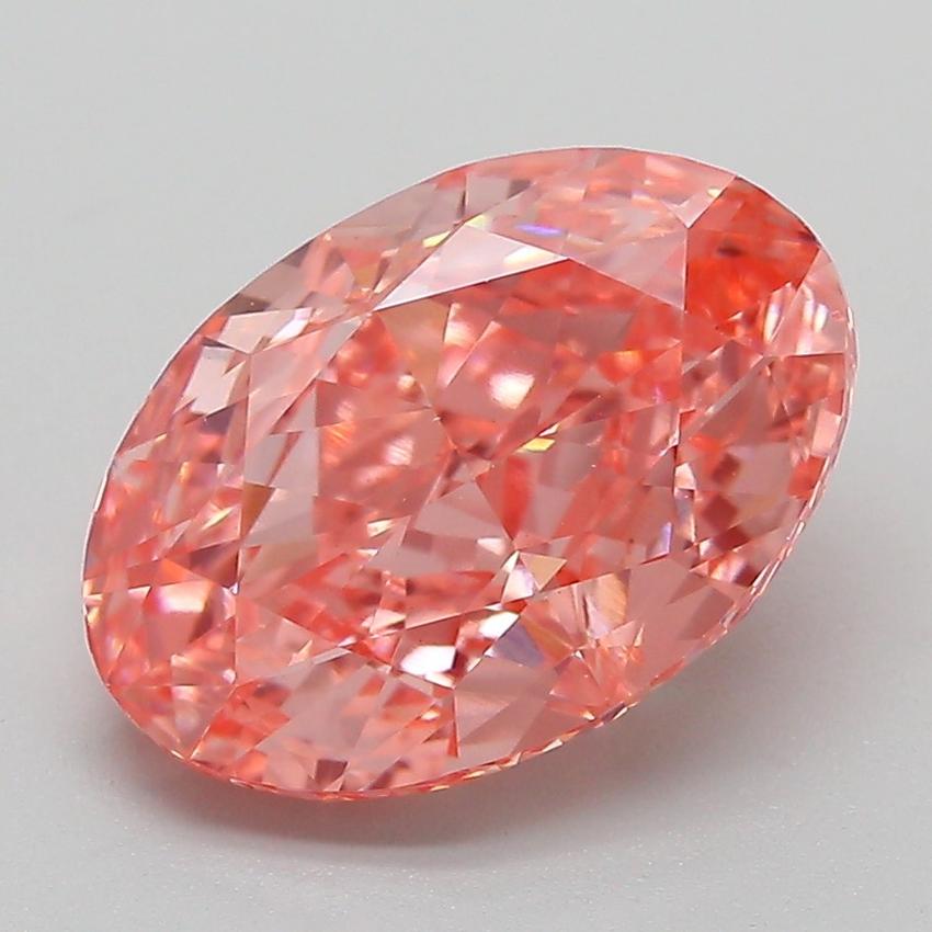 4.01 Ct. Fancy Vivid Pink Oval Lab Grown Diamond