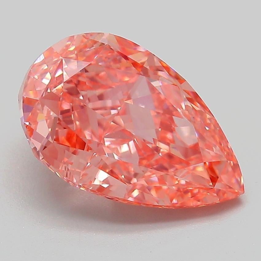 4.05 Ct. Fancy Vivid Pink Pear Lab Grown Diamond