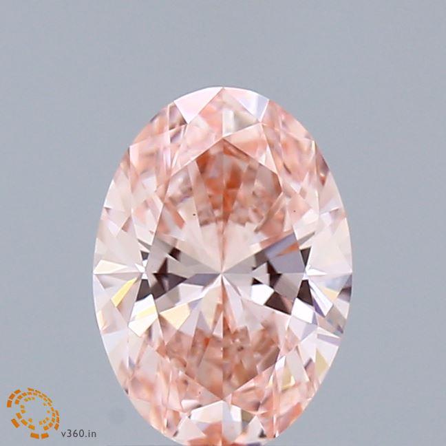 1.13 Ct. Fancy Vivid Pink Oval Lab Grown Diamond