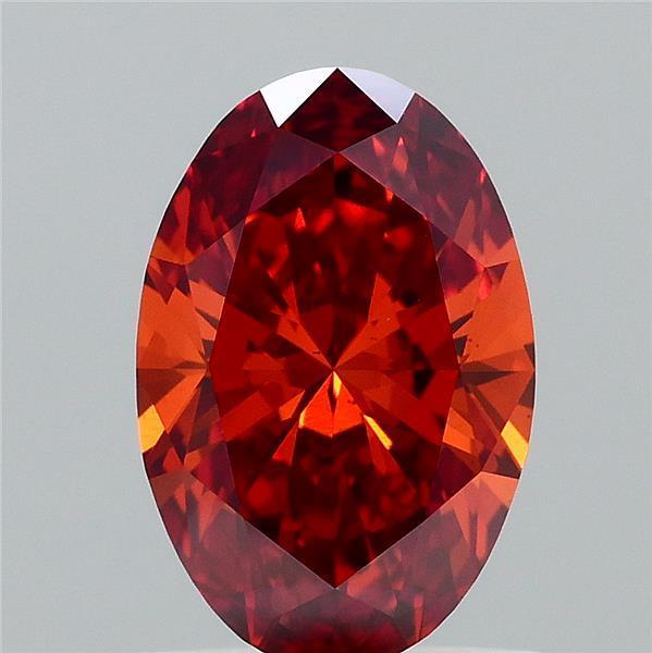 1.00 Ct. Fancy Intense Brownish Orange Oval Lab Grown Diamond