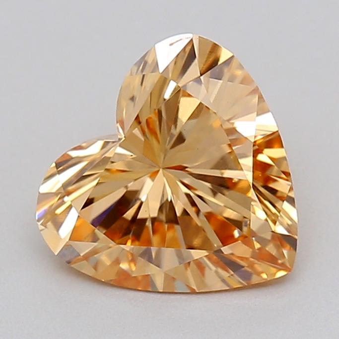 1.04 Ct. Fancy Intense Yellowish Orange Heart Lab Grown Diamond