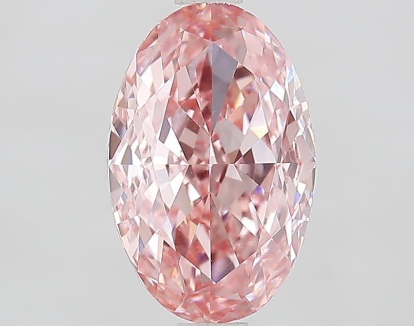 2.08 Ct. Fancy Vivid Pink Oval Lab Grown Diamond