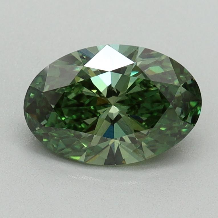 1.01 Ct. Fancy Vivid Green Oval Lab Grown Diamond