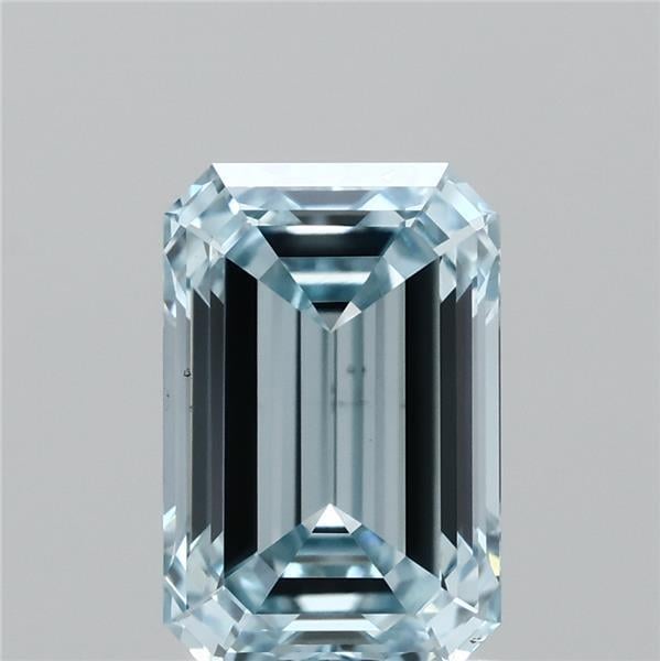 1.51 Ct. Fancy Vivid  Blue Emerald Lab Grown Diamond