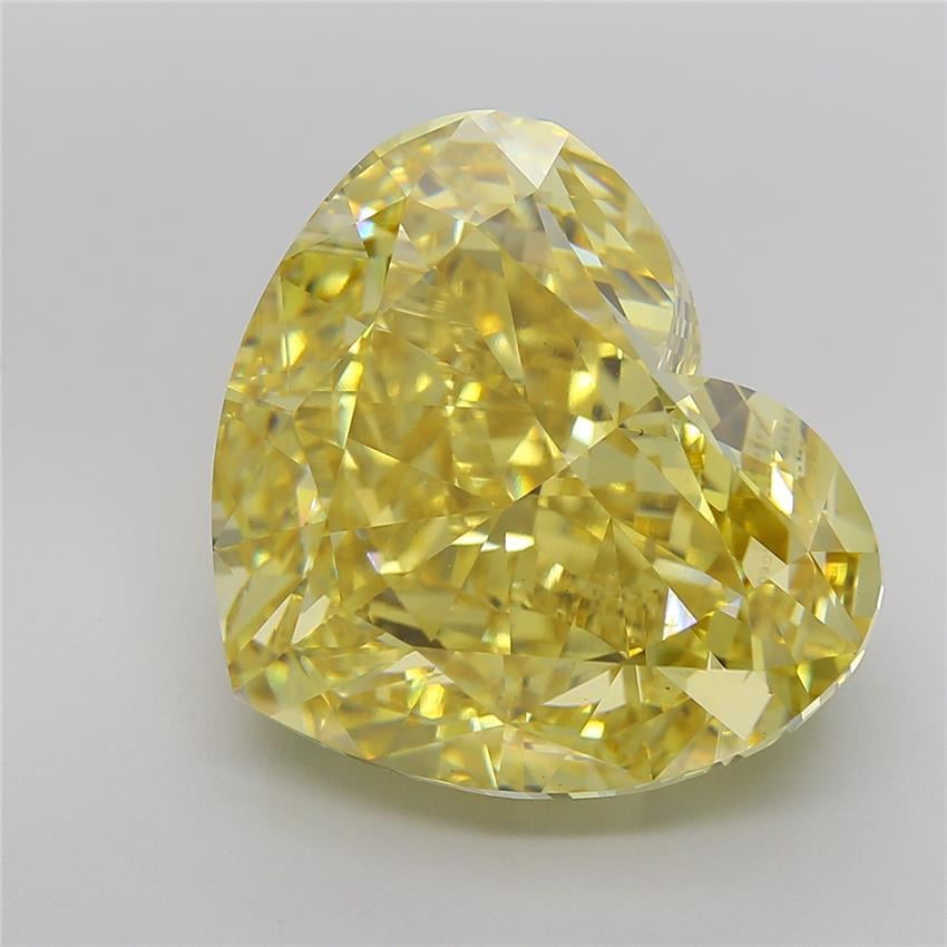 18.53 Ct. Fancy Vivid  Yellow Heart Lab Grown Diamond
