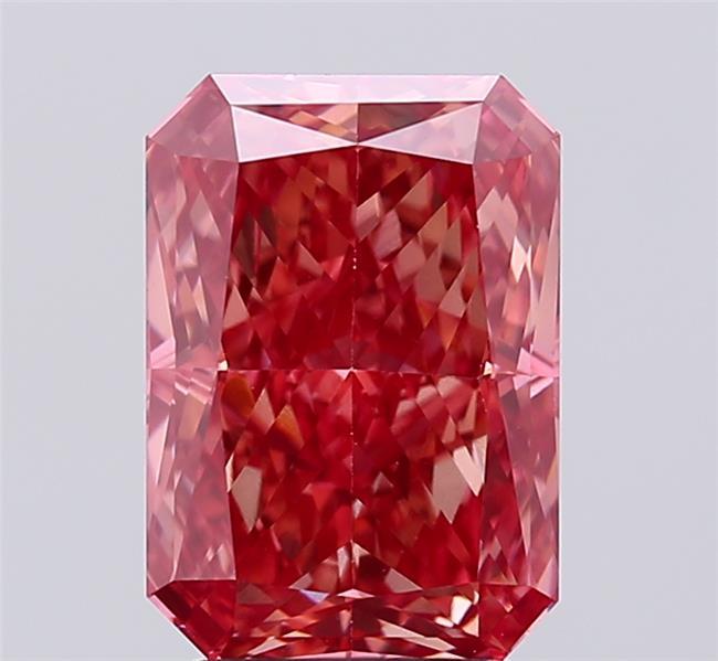 3.94 Ct. Fancy Vivid  Pink Radiant Lab Grown Diamond