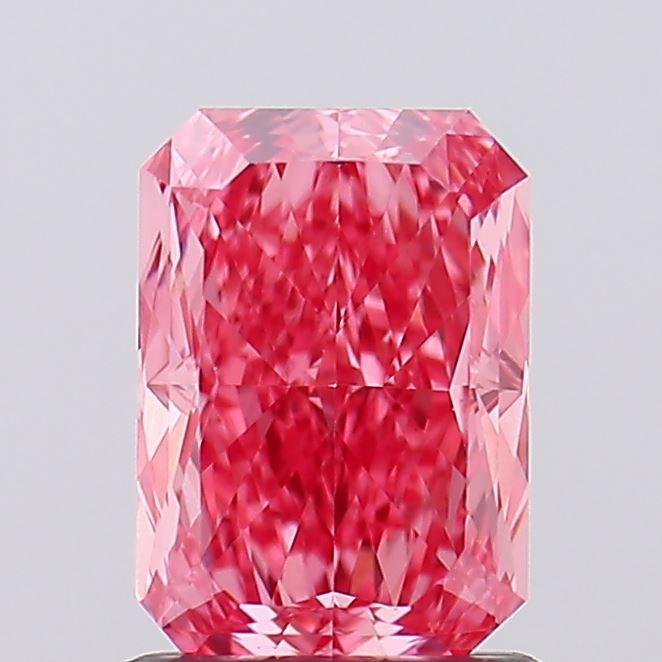 1.28 Ct. Fancy Vivid  Pink Radiant Lab Grown Diamond