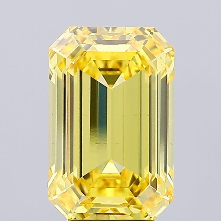 4.82 Ct. Fancy Vivid  Yellow Emerald Lab Grown Diamond