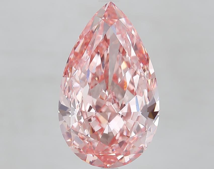 8.95 Ct. Fancy Vivid Pink Pear Lab Grown Diamond