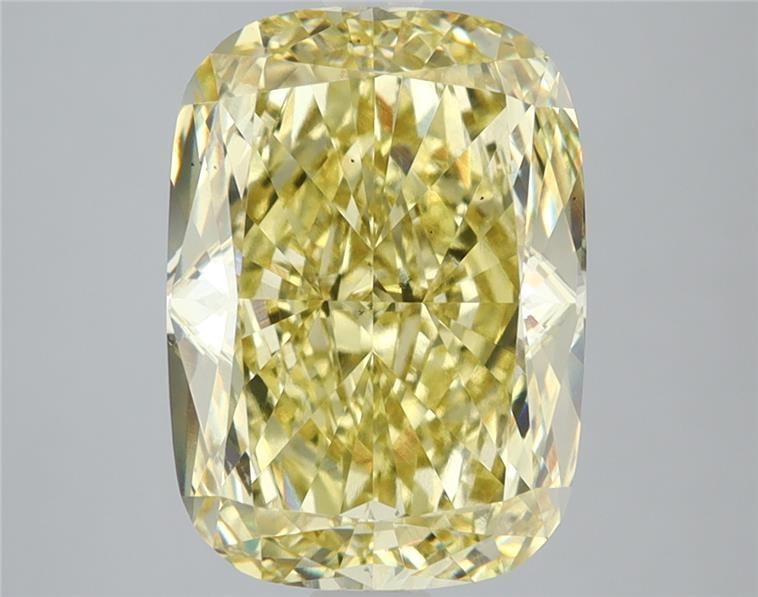 4.99 Ct. Fancy Intense Yellow Cushion Lab Grown Diamond