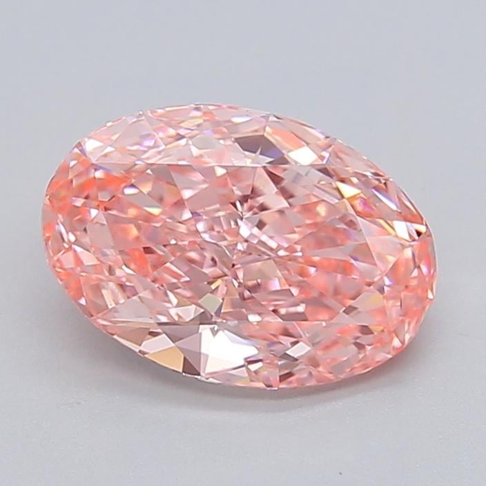 2.55 Ct. Fancy Vivid  Pink Oval Lab Grown Diamond