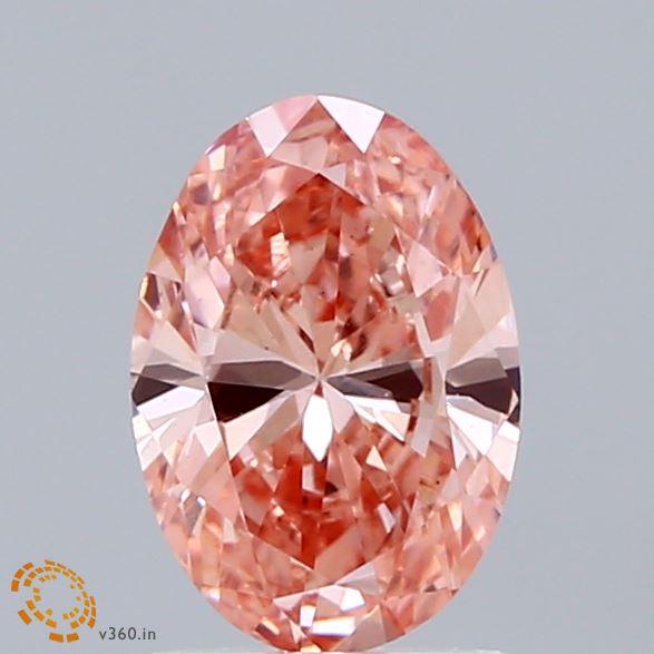 1.09 Ct. Fancy Vivid Pink Oval Lab Grown Diamond