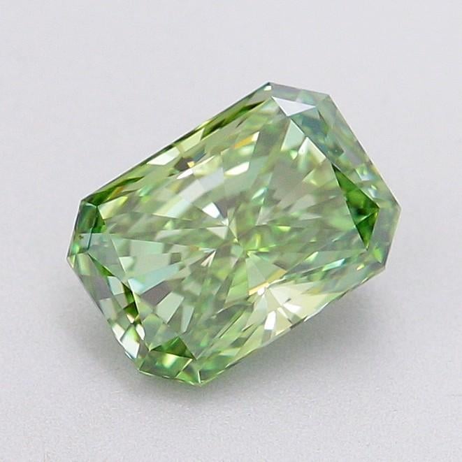 1.08 Ct. Fancy Vivid Green Radiant Lab Grown Diamond