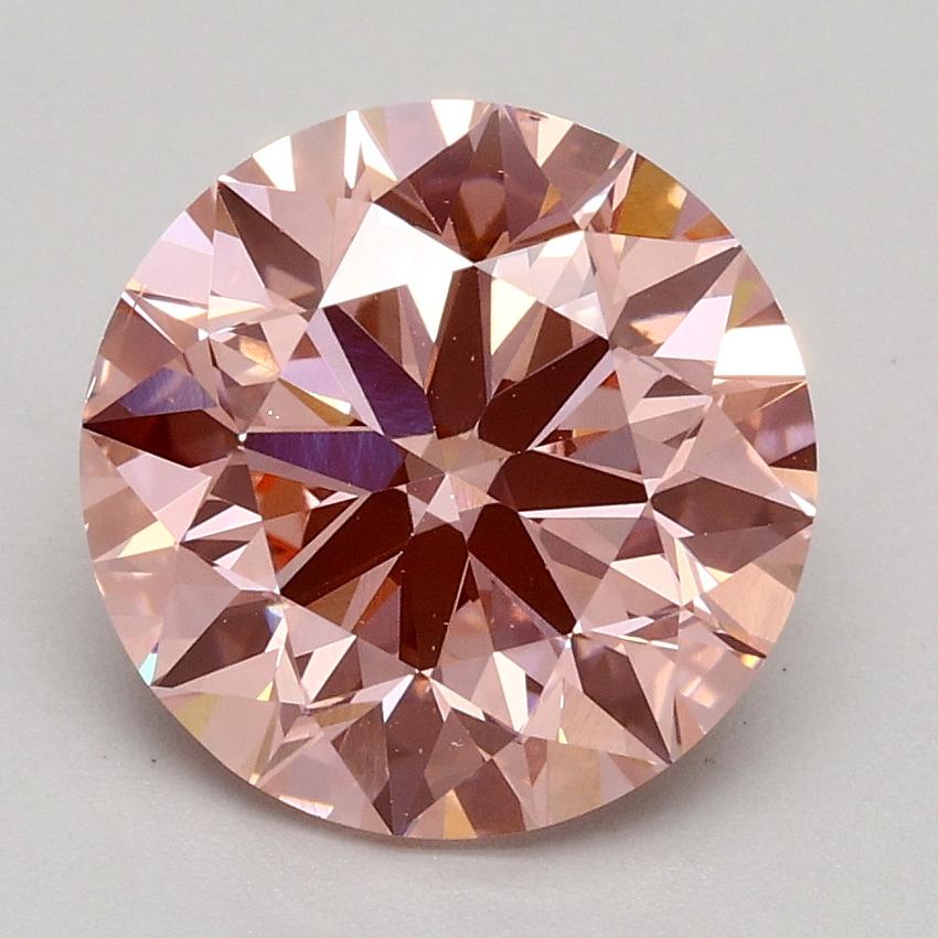 2.50 Ct. Fancy Intense Pink Round Lab Grown Diamond
