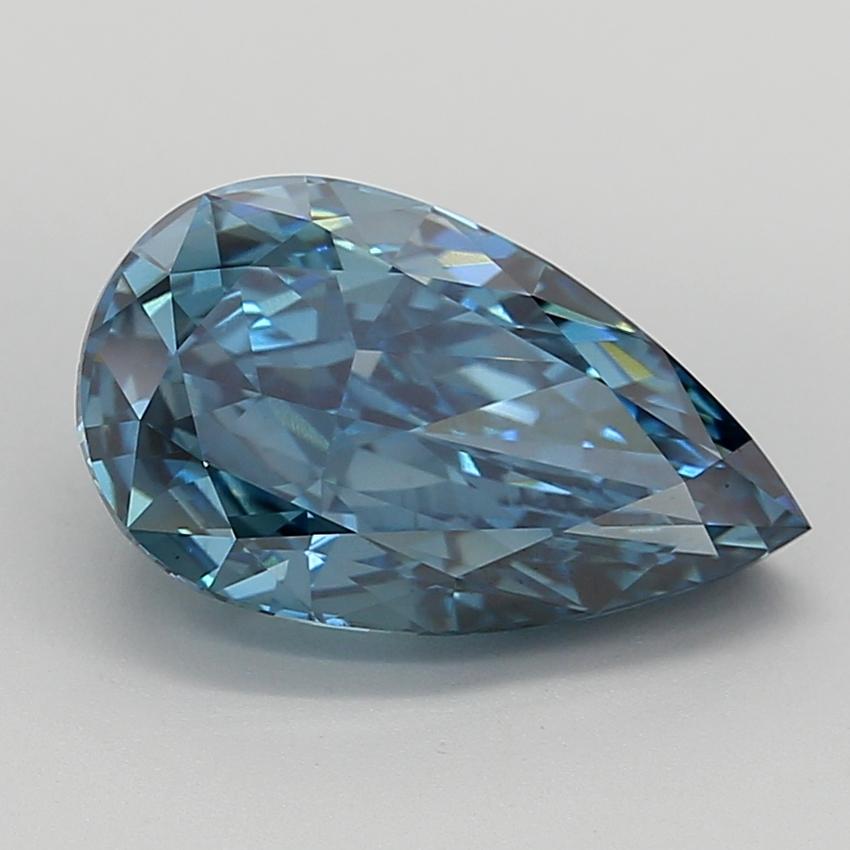 4.70 Ct. Fancy Vivid Blue Pear Lab Grown Diamond