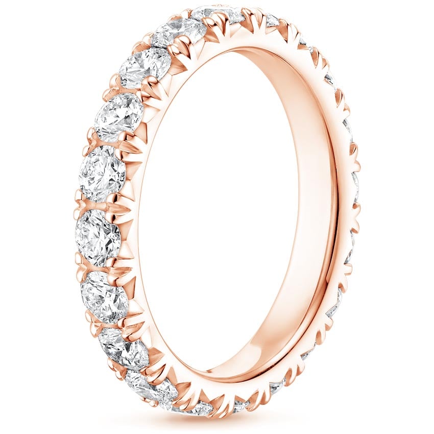 ADRIANA | French Pavé Diamond Ring in Rose Gold (0.19ct tw.)