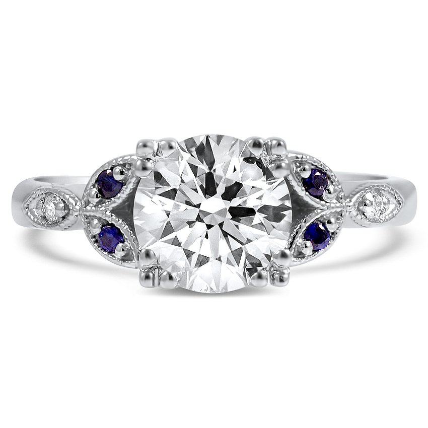 Custom Sapphire Leaves Ring