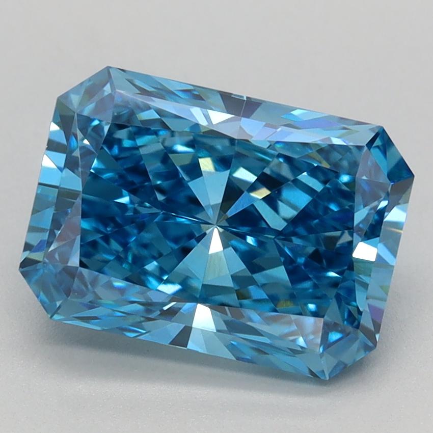 2.21 Ct. Fancy Vivid Blue Radiant Lab Grown Diamond