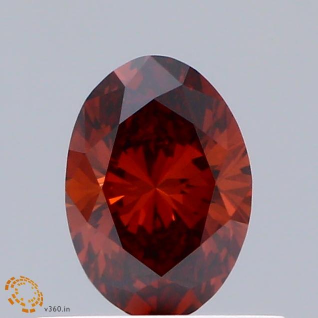 0.52 Ct. Fancy Deep Orange Oval Lab Grown Diamond