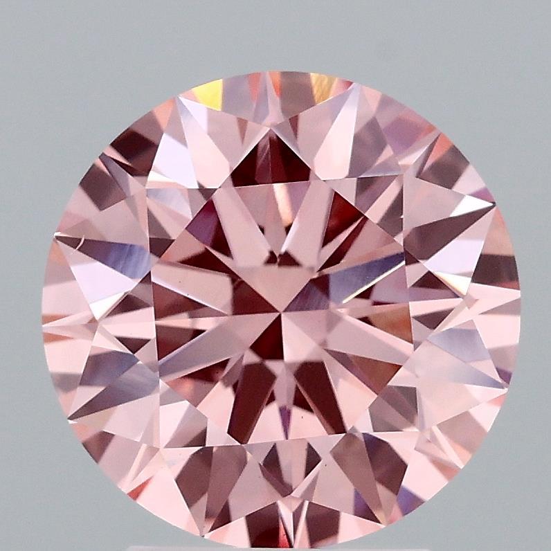 3.01 Ct. Fancy Vivid Pink Round Lab Grown Diamond
