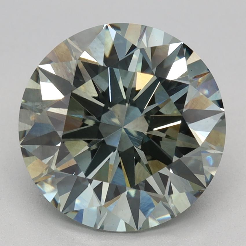 2.77 Ct. Fancy Green Round Lab Grown Diamond