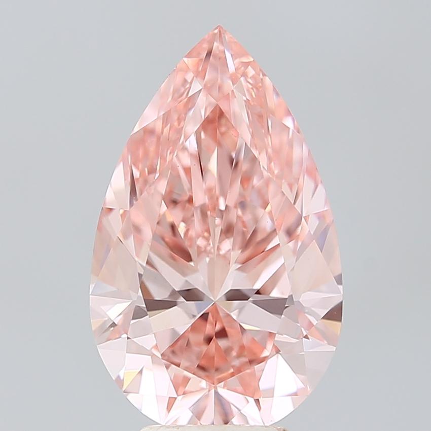 5.29 Ct. Fancy Vivid Pink Pear Lab Grown Diamond