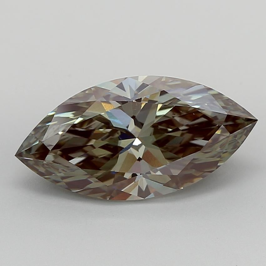 3.84 Ct. Fancy Intense  Green Marquise Lab Grown Diamond