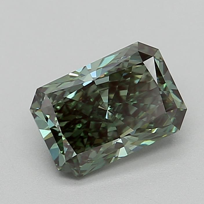 1.29 Ct. Fancy Vivid  Green Radiant Lab Grown Diamond