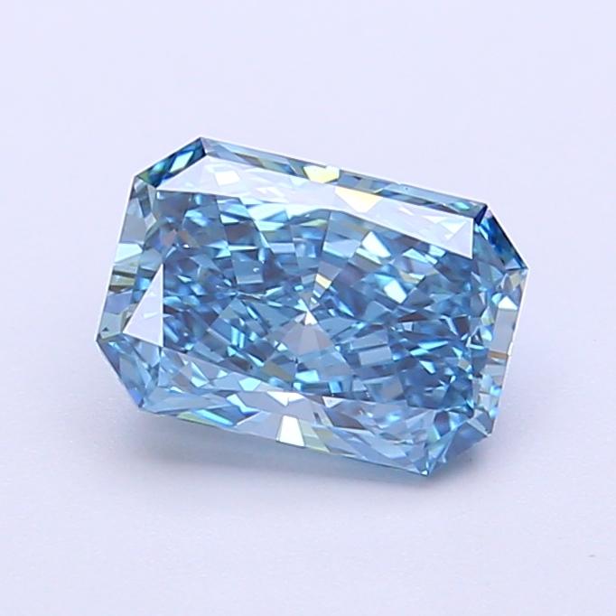 1.21 Ct. Fancy Vivid Blue Radiant Lab Grown Diamond
