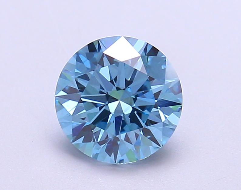 1.57 Ct. Fancy Vivid Blue Round Lab Grown Diamond