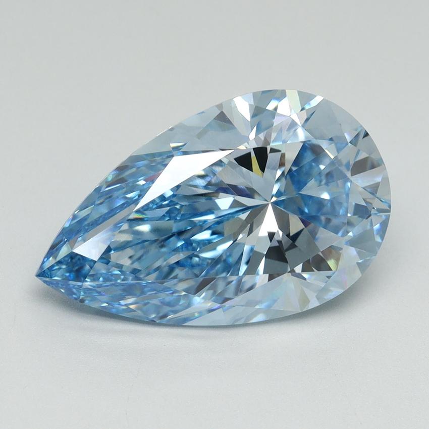 5.12 Ct. Fancy Vivid Blue Pear Lab Grown Diamond