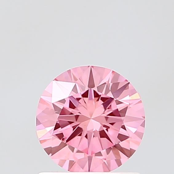 0.90 Ct. Fancy Vivid Pink Round Lab Grown Diamond
