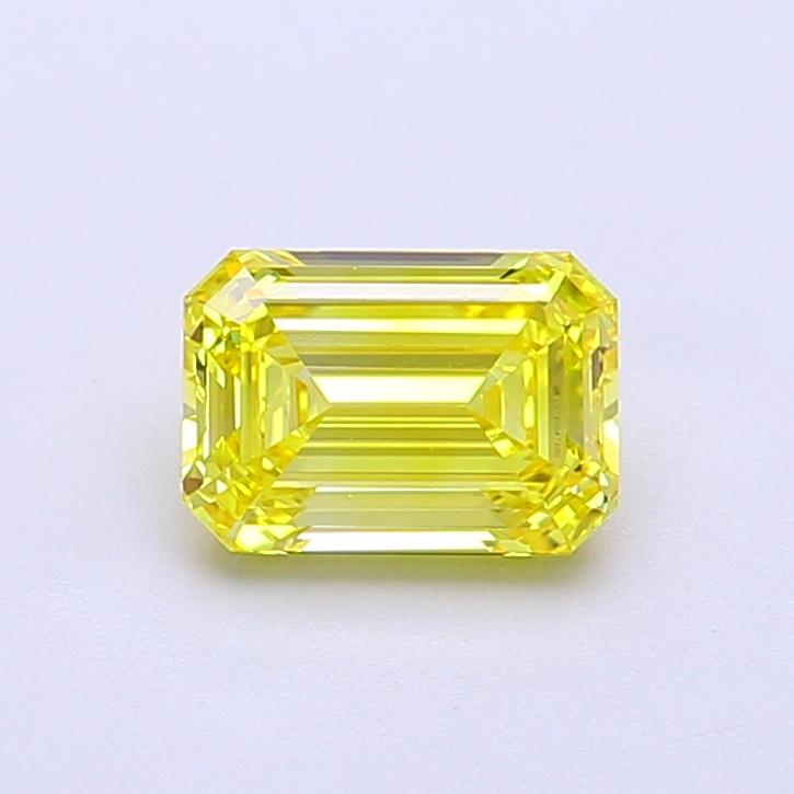 1.04 Ct. Fancy Vivid  Yellow Emerald Lab Grown Diamond