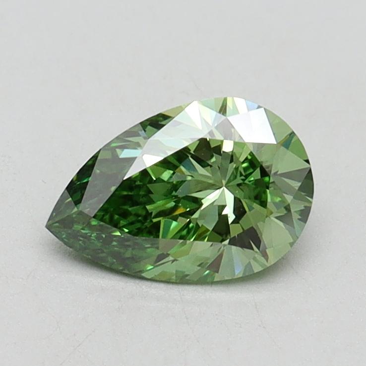 0.67 Ct. Fancy Vivid Green Pear Lab Grown Diamond