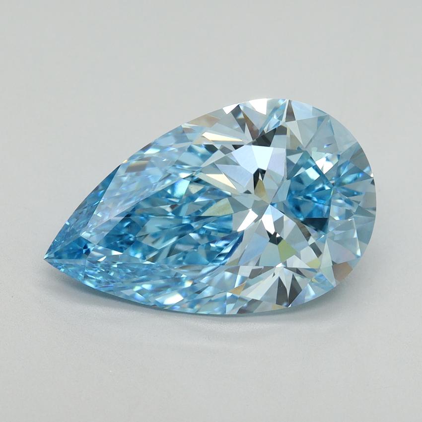 5.07 Ct. Fancy Vivid Blue Pear Lab Grown Diamond