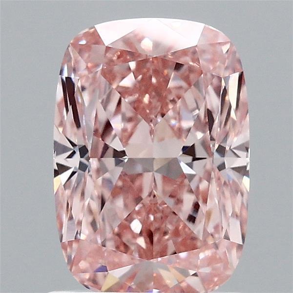 1.63 Ct. Fancy Vivid  Pink Cushion Lab Grown Diamond