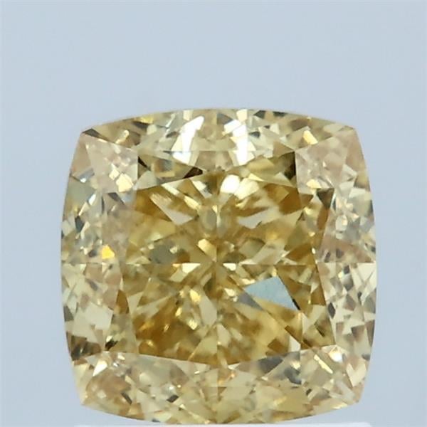 1.61 Ct. Fancy Intense Yellow Cushion Lab Grown Diamond