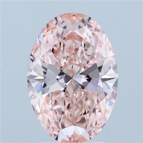3.10 Ct. Fancy Vivid Pink Oval Lab Grown Diamond
