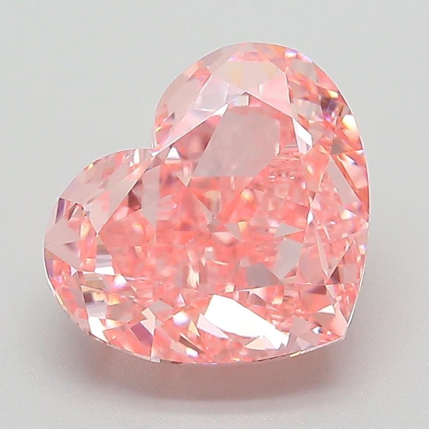 3.60 Ct. Fancy Vivid  Pink Heart Lab Grown Diamond