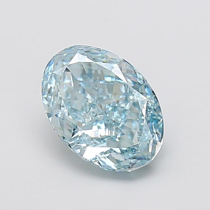 2.92 Ct. Fancy Vivid  Blue Oval Lab Grown Diamond