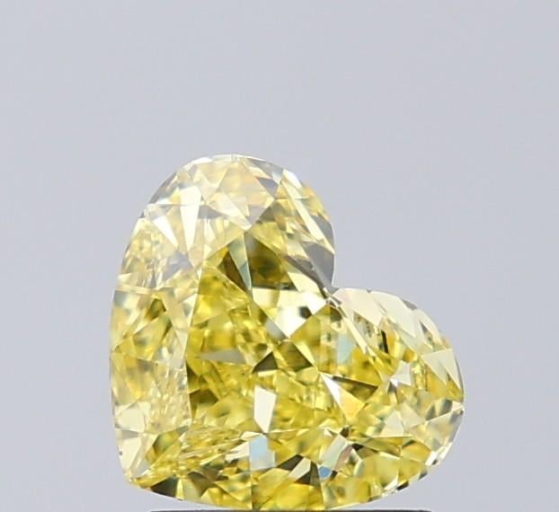 1.27 Ct. Fancy Intense Yellow Heart Lab Grown Diamond