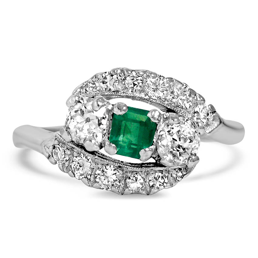 Art Deco Emerald Vintage Ring
